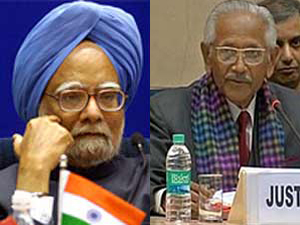 Manmohan Singh with Justice Verma
