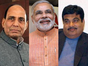 Rajnath Singh, Modi, Gadkari