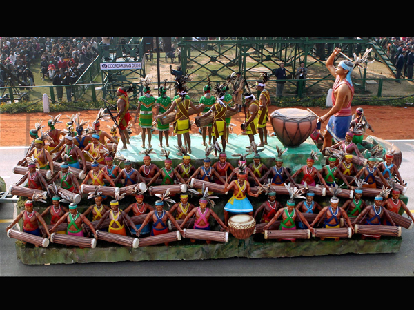 A tableau on display at Rajpat