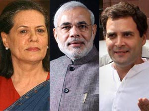 Sonia, Modi and Rahul