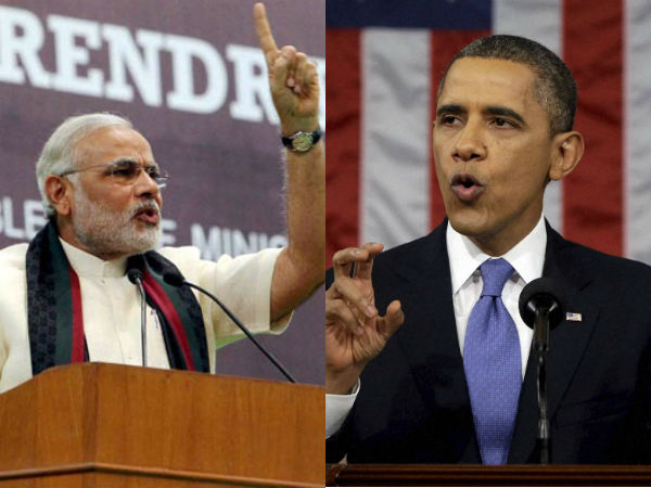 Narendar Modi Barack Obama
