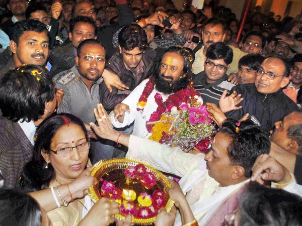 Sri Sri Ravi Shankar during the Maha Kumbh Mela