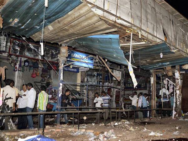 Blast location in Hyderabad