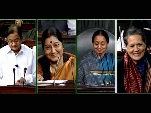 Sonia, Meira Kumar, Swaraj's reaction on Budget 2013