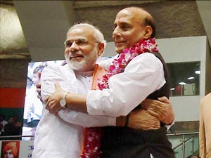 Narendra Modi and Rajnath singh Narendra Modi and Rajnath singh