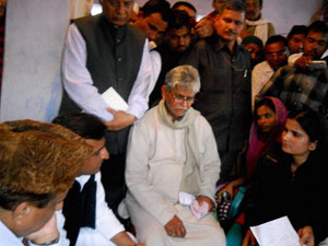 Haq's family members with Akhilesh