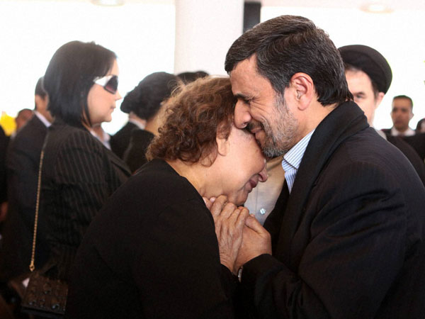 Ahmadinejad Comforts Chavez's Mother
