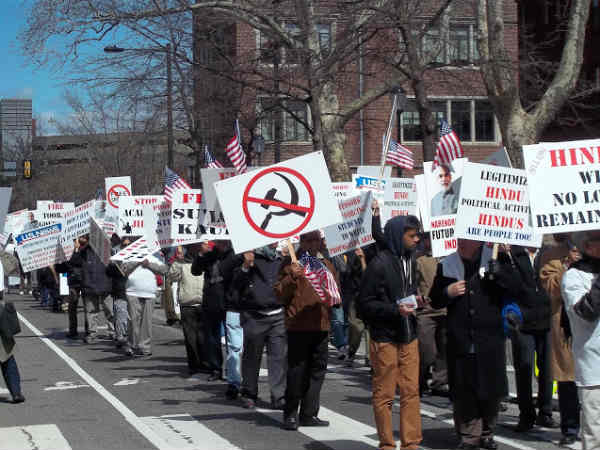 Americans march in support of Narendra Modi Americans march in support of Narendra Modi