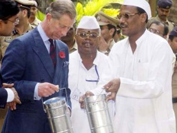 Prince Charles with Dabbawalas