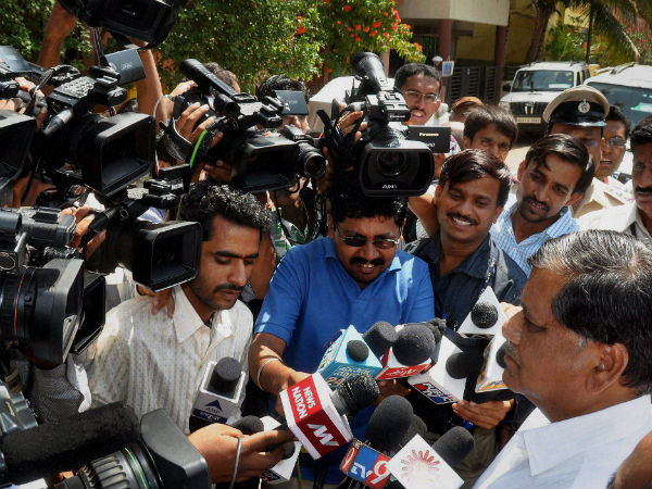 The CM meets the media after voting