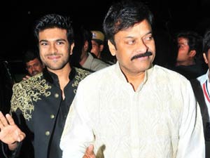 Chiru with son Ram Charan