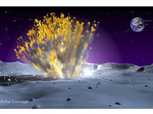 Nasa captures moon explosion