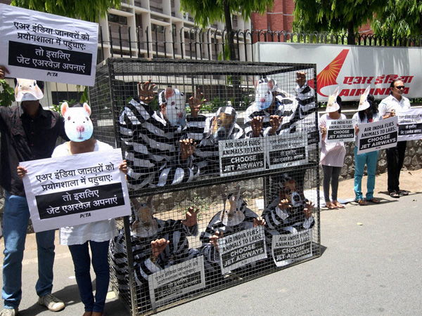 PETA protest against Air India
