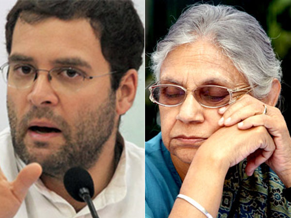 Rahul Gandhi and Sheila Dikshit Rahul Gandhi and Sheila Dikshit