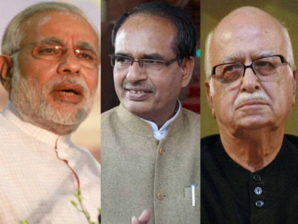 Modi, Chouhan and Advani