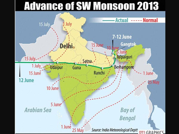 Monsoon overactive, 109% surplus rains in Central India
