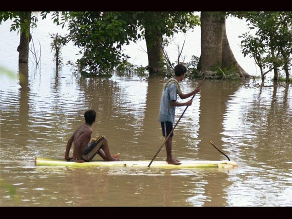 Flood affected people