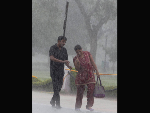 In the rain