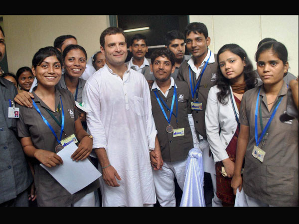 Rahul Gandhi with students