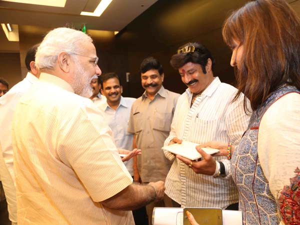 With actor-politician Balakrishna