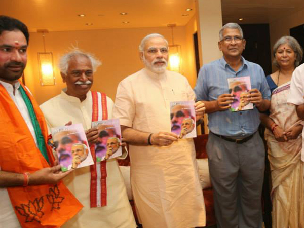 With leaders and other dignitaries