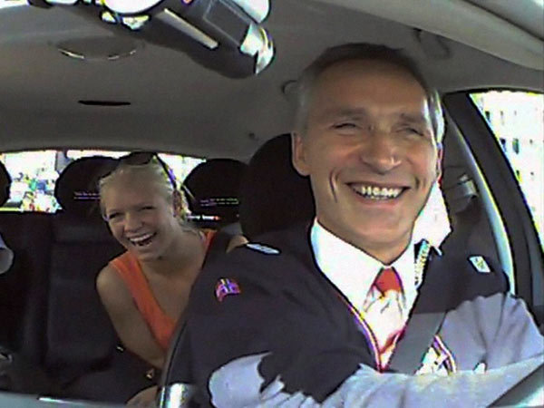 Norway Prime Minister spends an afternoon undercover as taxi driver