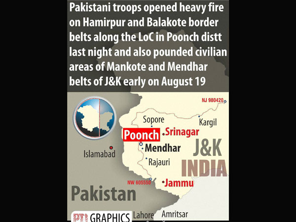 Poonch:Pakistani army violates ceasefire