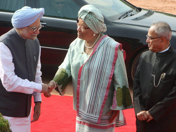 Ceremonial reception of Sirleaf