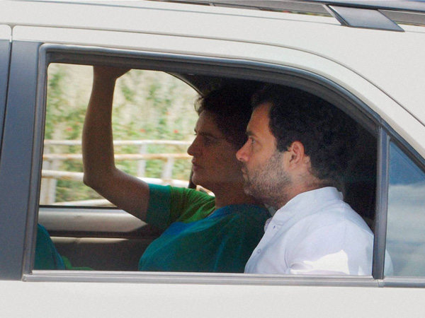 Rahul with Priyanka