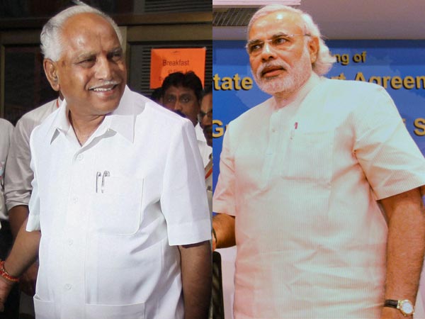 Yeddyurappa and Narendra Modi