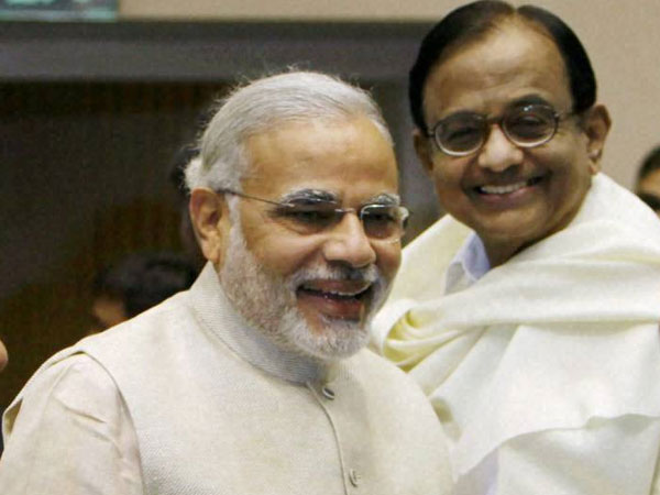 Modi with Chidambaram