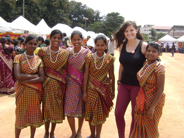 With the dancers