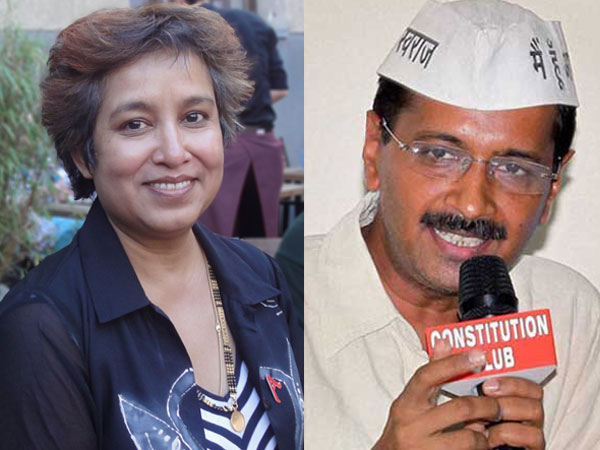 Taslima Nasreen hits out at Kejriwal