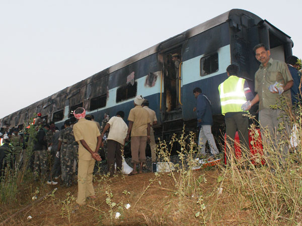 Train catches fire in Andhra: 26 dead
