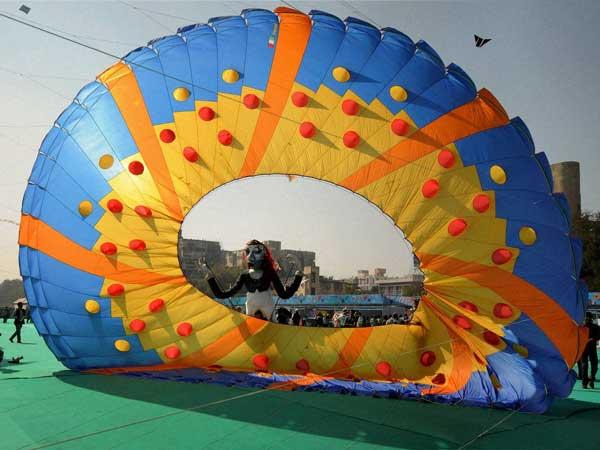 Kite-flying festival in various cities Kite-flying festival in various cities