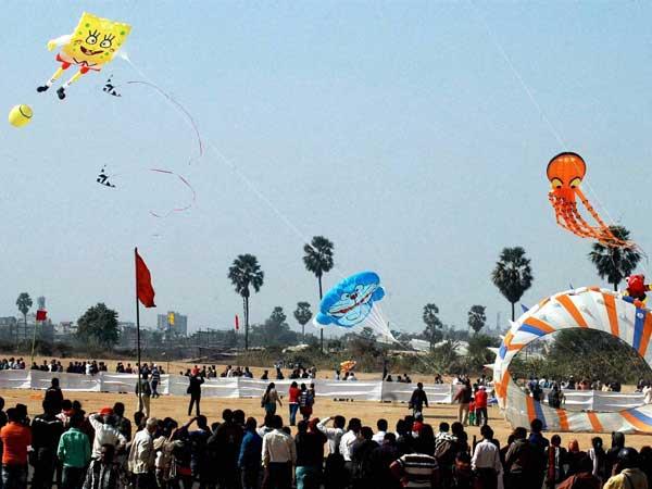 Kite-flying festival in various cities Kite-flying festival in various cities