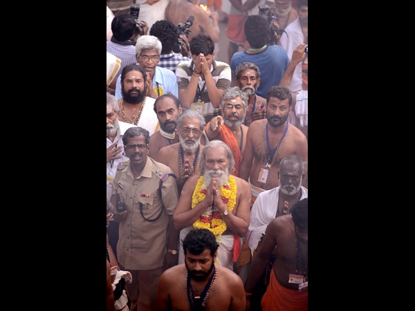 The chief priest during the ceremony