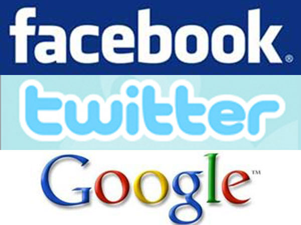 Facebook, Twitter, Google