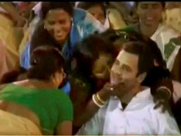 Rahul's visit sealed with a kiss 