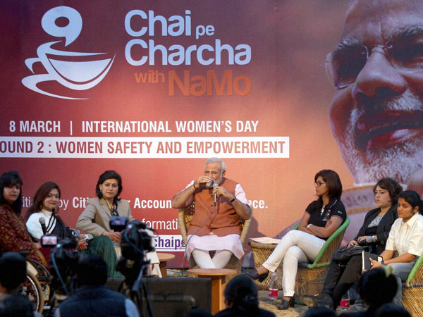 Narendra Modi at Chai Pe Charcha programme