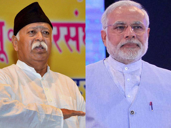 Mohan Bhagwat and Narendra Modi