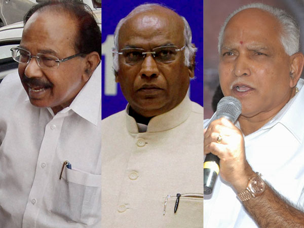Yeddyurappa, Moily and Kharge Yeddyurappa, Moily and Kharge