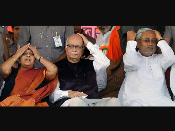 BJP leaders with Nitish Kumar