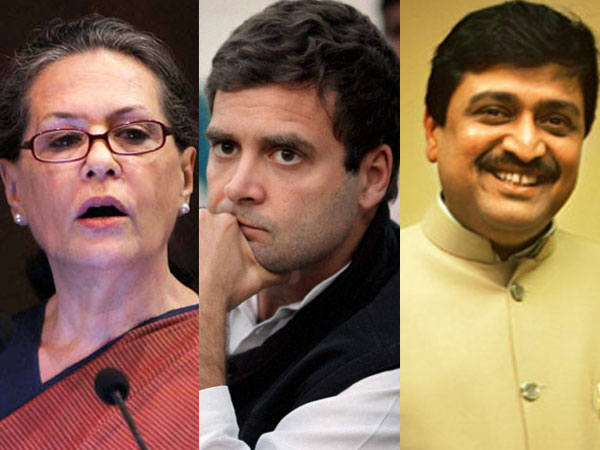 Sonia, Rahul and Ashok Chavan