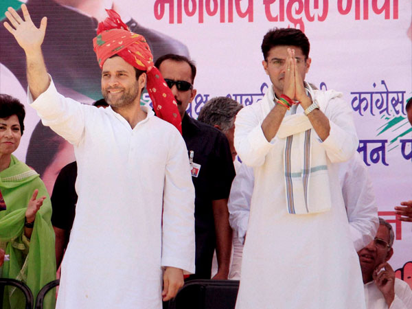 Rahul Gandhi with PCC President Sachin Pilot
