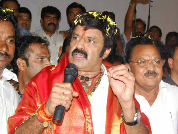 Balakrishna enters AP poll fray on TDP Balakrishna enters AP poll fray on TDP