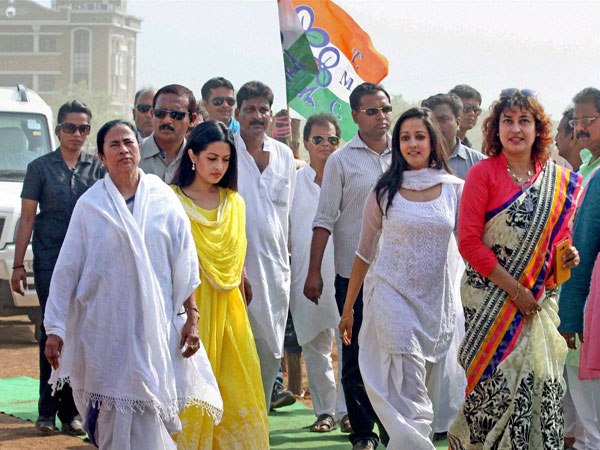 Mamata Banerjee during an election rally in Birbhum