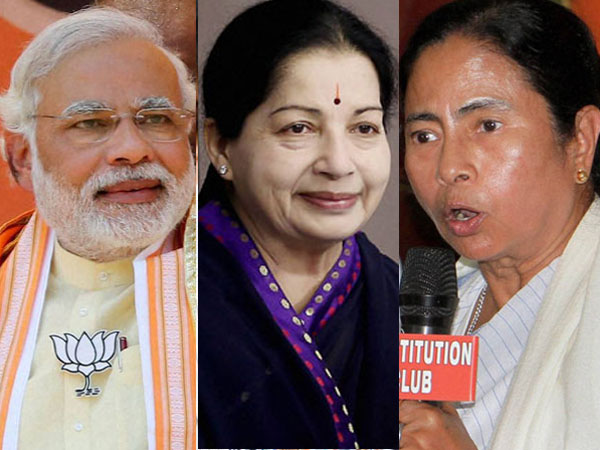 Modi, Jaya and Mamata