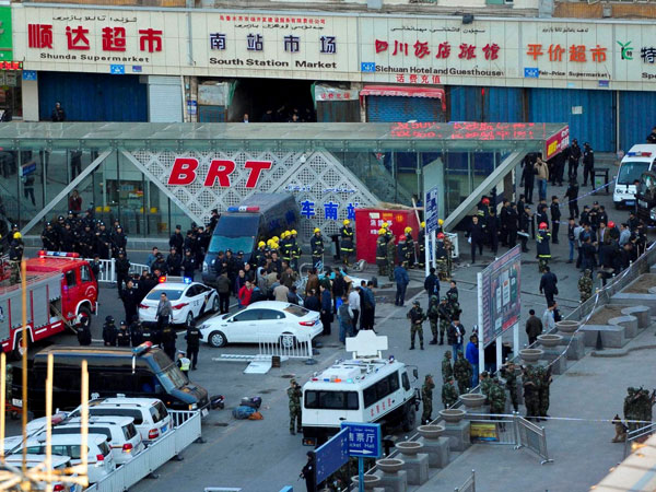 Blast in China railway station