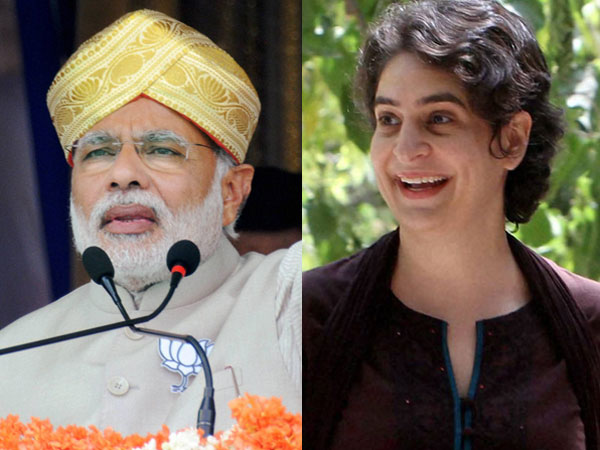 Narendra Modi and Priyanka Gandhi
